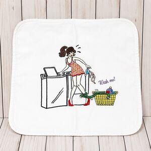Anna Moï Moi “Wash Me” Lingerie Two Zipper Laundry Bag 100% Cotton